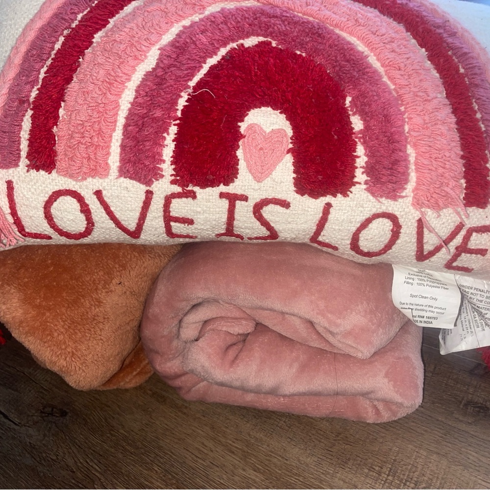 TJMAXX DECORATIVE PILLOW AND BLANKETS